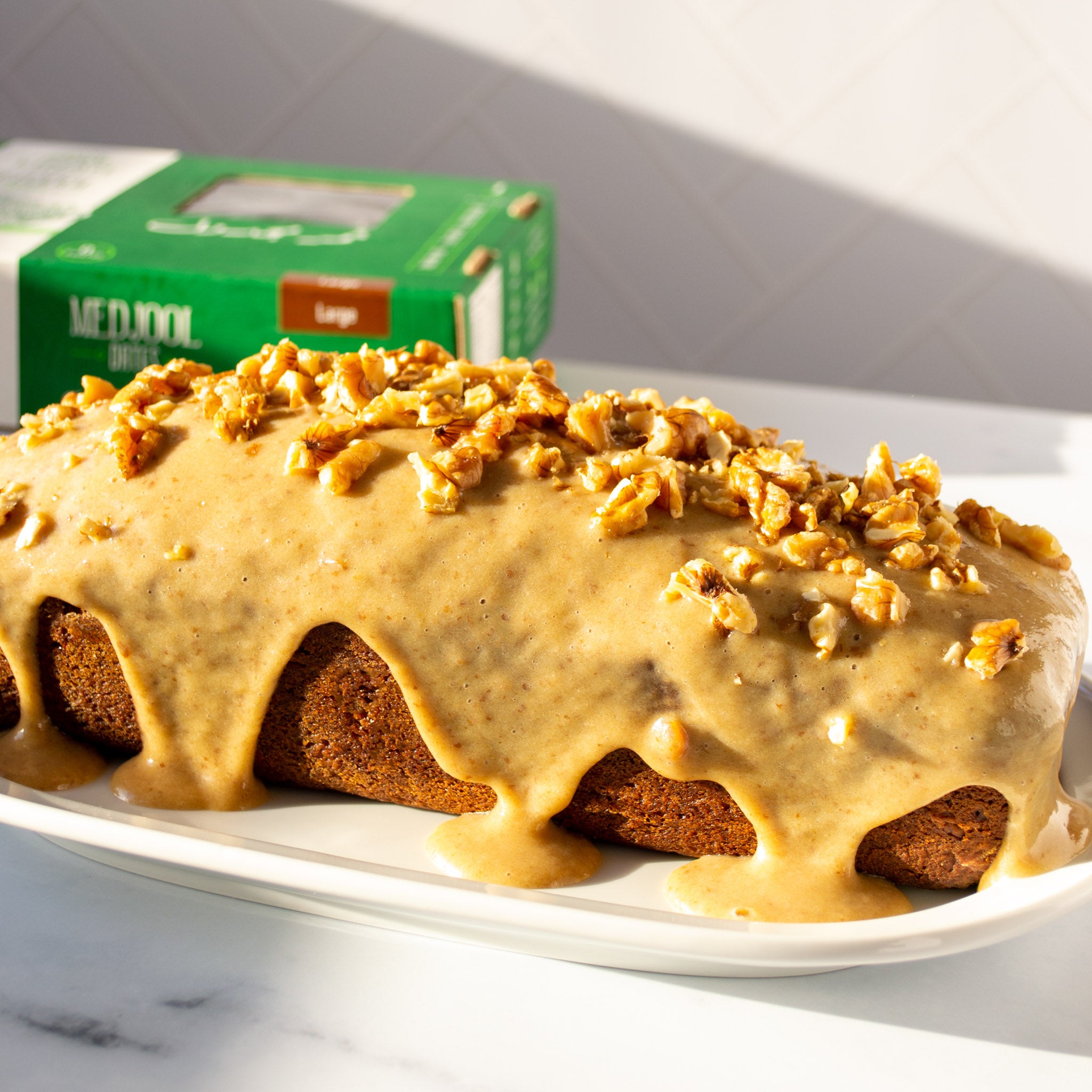 Date Walnut Coffee Cake | Linah Farms