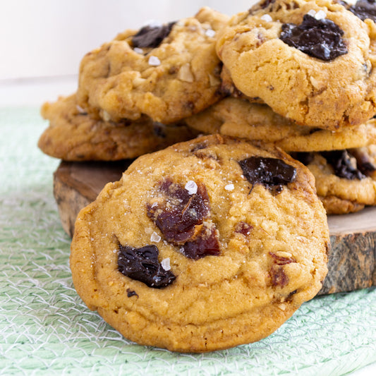 Chewy Medjool Cookies made with Linah Farms' Extra Juicy Medjool Dates and walnuts