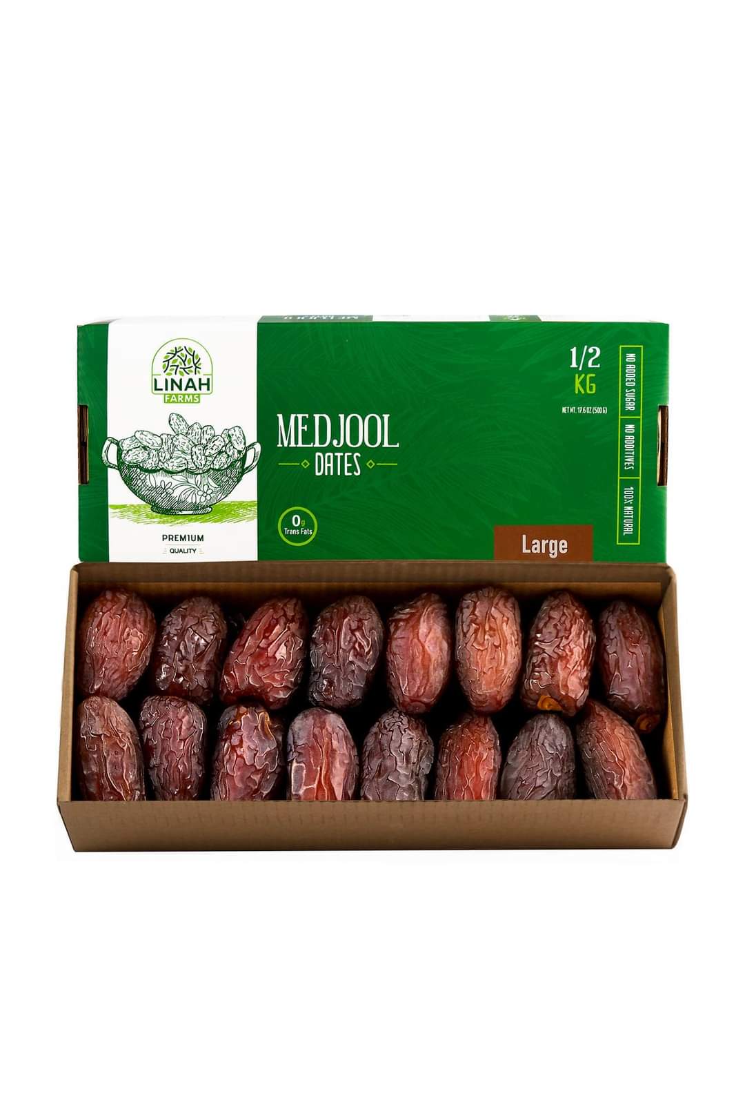 Linah Farms 0.5Kg box of large medjools